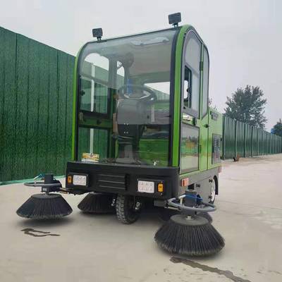 鸿宇全封闭扫地机 厂区道路清洁的电动解决方案